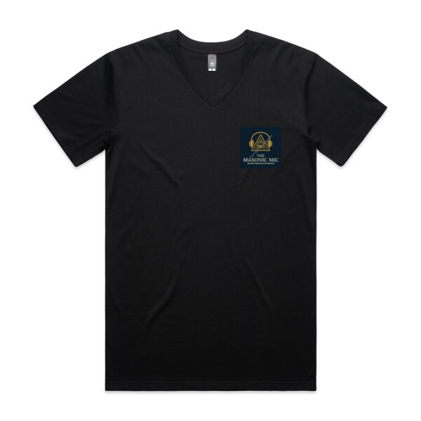 The Masonic Mic -  Mens Staple V Neck Tee Thumbnail